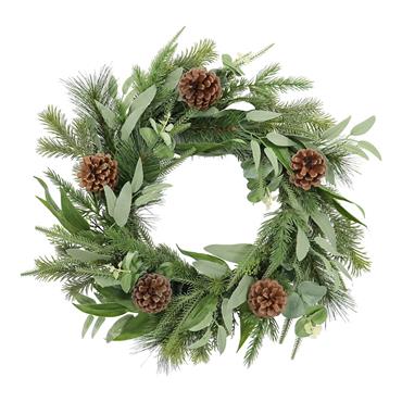 NATURAL WREATH With PINECONES D40CM