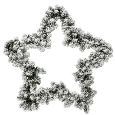 STAR SNOWY WREATH INDOOR D60CM