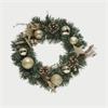 DECO SILVER WREATH WITH BAUBLES AND STARS