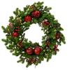 DECO APPLE WREATH GREEN FRUIT& RED BERRY 40CM