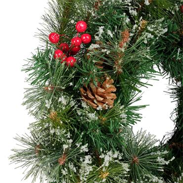 IPSWICH SNOWY BERRIES INDOOR WREATH 50CM