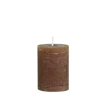 MACON PILLAR CANDLE H40cm RUSTIC WALNUT