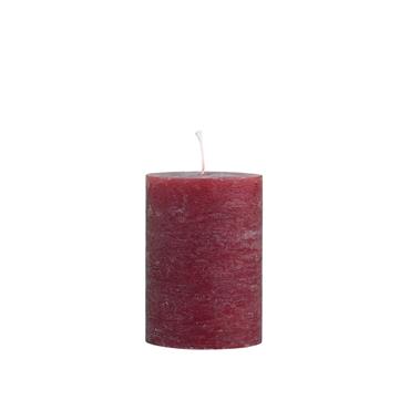 MACON PILLAR CANDLE H40cm RUSTIC DARK RED