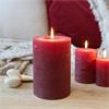 MACON PILLAR CANDLE H40cm RUSTIC DARK RED