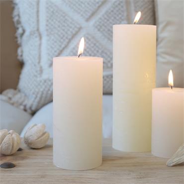 MACON PILLAR CANDLE H15CM RUSTIC CREAM
