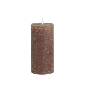 MACON PILLAR CANDLE H60cm RUSTIC WALNUT