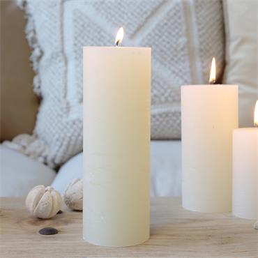 MACON PILLAR CANDLE H20CM RUSTIC CREAM