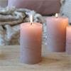 MACON PILLAR CANDLE H30CM RUSTIC DUSTY ROSE