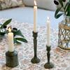 CANDLESTICK FOR TAPER CANDLE ANTIQUE VERTE H14CM