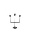 ANTIQUE BLACK 3 HOLDER CANDLESTICK H32CM