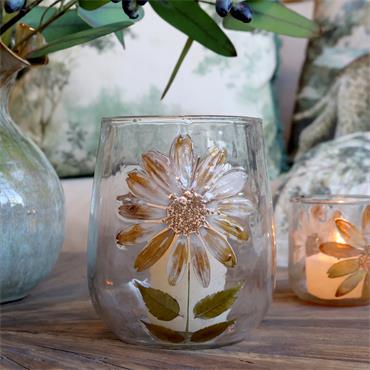 HURRICANE WITH DRIED FLOWER H14CM