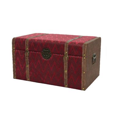 LARGE RED VELVET CHEST
