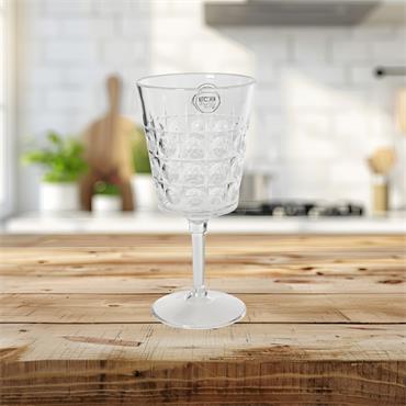 WINE GLASS PLASTIC WITH PATTERN