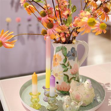 FLORAL TERRACOTTA JUG