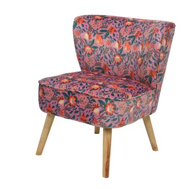 FLORAL PATTERN CHAIR H73cm POLYESTER/VELVET