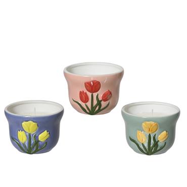 FLORAL POT CITRONELLA CANDLE