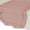 GINGHAM TABLERUNNER WITH RUFFLE EDGE