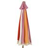 SUNBURST POLYESTER PARASOL WITH FRINGE EDGE