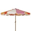 SUNBURST POLYESTER PARASOL WITH FRINGE EDGE