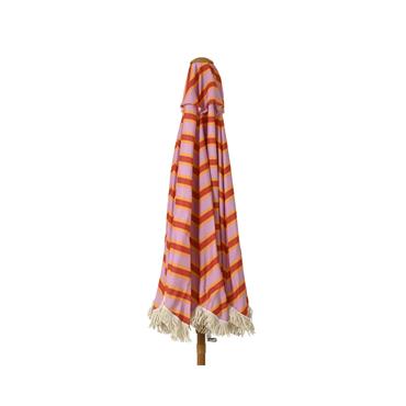 POLYESTER PARASOL WITH FRINGE EDGE