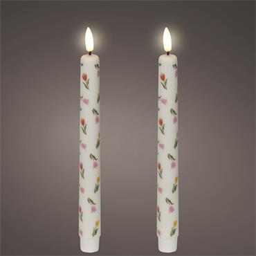FLORAL PATTERN LED DINNER CANDLE