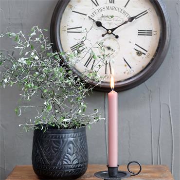 DINNER CANDLE TAUPE H18CM