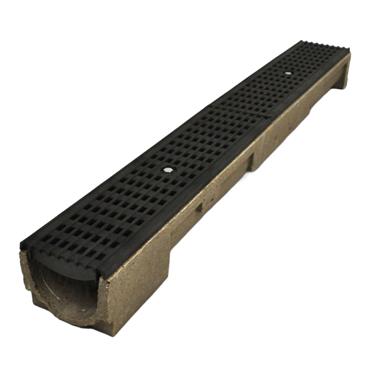 B125 DRIVEWAY CHANNEL DRAIN COMPLETE WITH CAST IRON GRI