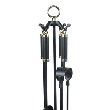 CASTLE LIVING COLUMN 5 PIECE COMPANION SET BLACK&NICKEL