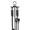 CASTLE LIVING COLUMN 5 PIECE COMPANION SET BLACK&NICKEL