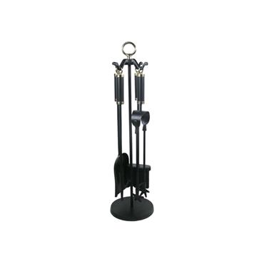 CASTLE LIVING COLUMN 5 PIECE COMPANION SET BLACK&NICKEL
