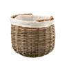 CASTLE LIVING ROUND RATTAN LOG BASKET LARGE