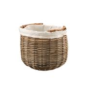 CASTLE LIVING ROUND RATTAN LOG BASKET MEDIUM