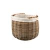 CASTLE LIVING ROUND RATTAN LOG BASKET MEDIUM