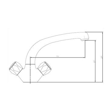 SINK MIXER CHROME M/B SKARA