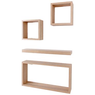 4 PIECE HUDSON SHELF KIT OAK