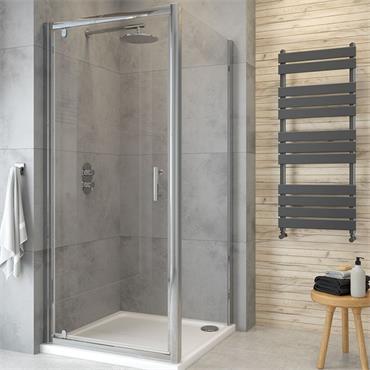 CITY PLUS CHROME PIVOT DOOR 800MM