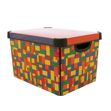 CURVER BRIGHT LEGO BLOCKS 22L DECO BOX