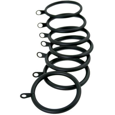 BLACK CURTAIN POLE RINGS