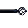 LARGE CLASSIC BLACK METAL CAGE EXTENDABLE CURTAIN POLE