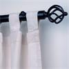 LARGE CLASSIC BLACK METAL CAGE EXTENDABLE CURTAIN POLE