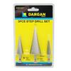 DARGAN 3PC  STEP DRILL SET TITANIUM COATED