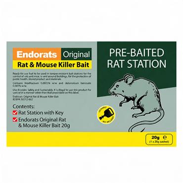 ENDORATS RAT AND MOUSE PRE BAITED STATION 20G
