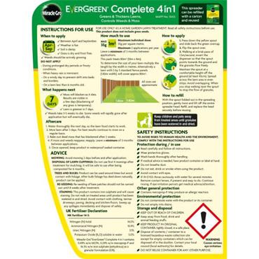 MIRACLE GRO EVERGREEN COMPLETE SPREAD