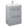OTTO PLUS GLOSS LIGHT GREY FLOORSTANDING 60CM 2 DRAWER