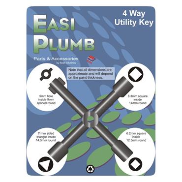 EASI PLUMB UTILITY 4 WAY KEY