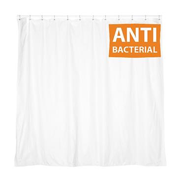 EUROSHOWERS ANTIBAC SHOWER CURTAIN 180 X 180 CM WHITE