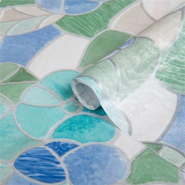 DC FIX SELF ADHESIVE 2MX45CM BLUE STAIN GLASS