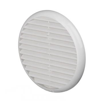 4' ROUND GRILLE c/w FLY SCREEN WHITE