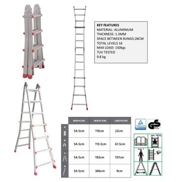 4 RUNG LADDER SAFELINE GIANT