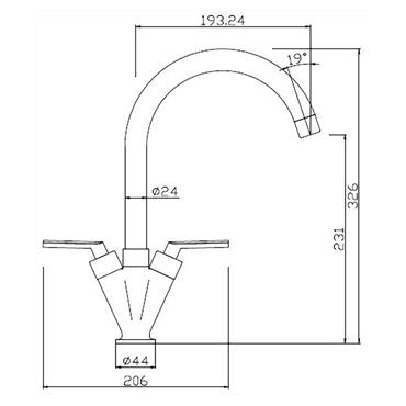 FRECCIA / CRIEFF MONO KITCHEN SINK MIXER